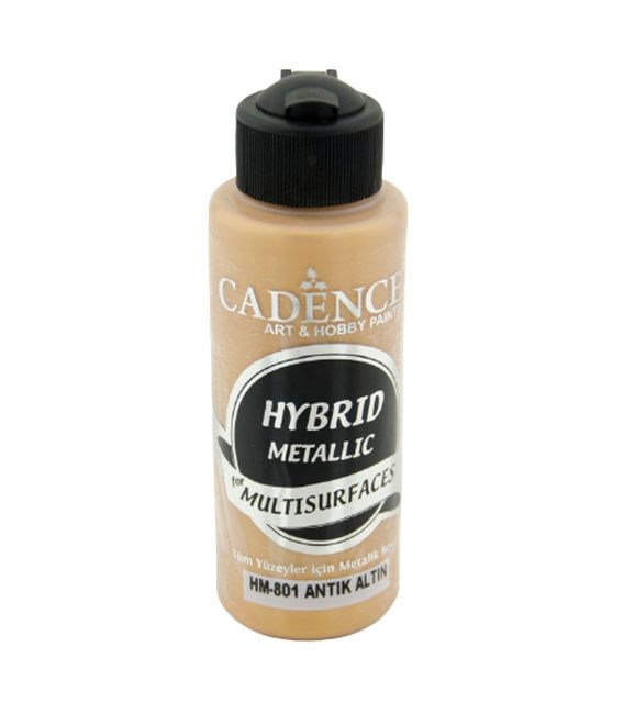 Cadence HM-801 Antik Altın Hybrid Metalik Akrilik Boya 120 ML - Cadence