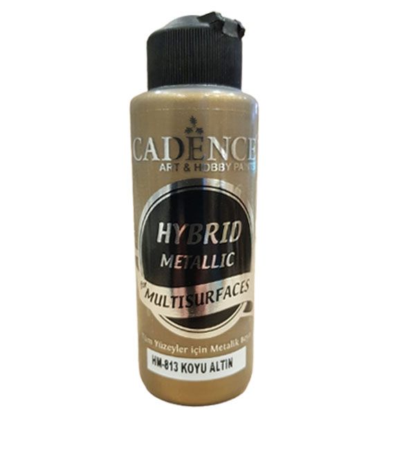 Cadence HM-813 Koyu Altın Hybrid Metalik Akrilik Boya 120 ML - Cadence