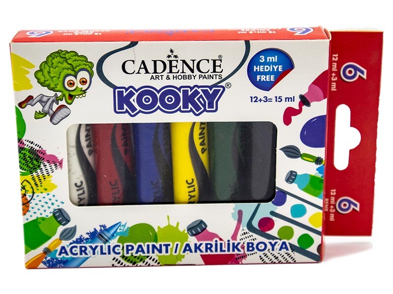 Cadence Kooky 6'li Akrilik 15 ML Boya Seti - Cadence