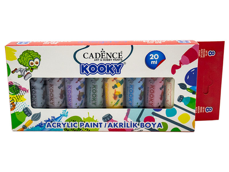 Cadence Kooky 8'li Akrilik 20 ML Boya Seti - Cadence