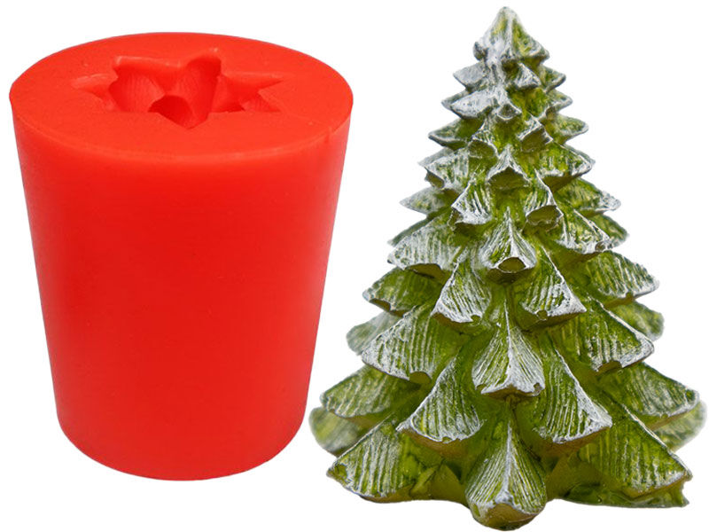 Çam Ağacı 3D Silikon Mum Kalıbı M-81 - 1