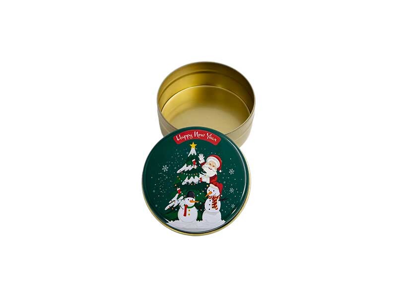 Çam Ağacı Happy New Year Metal Mum Kabı - 10 Adet 75 CC - Kimyacınız