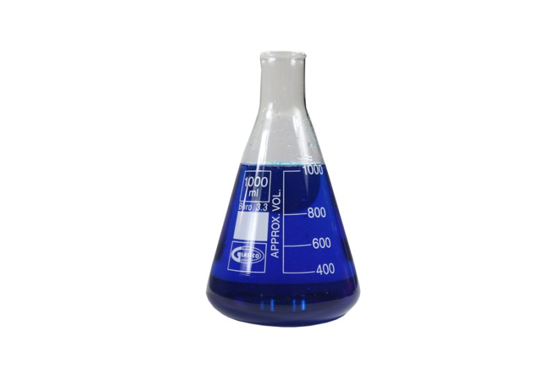 Kimyacınız - Cam Erlen Dereceli 1000 ML Erlenmeyer Flask