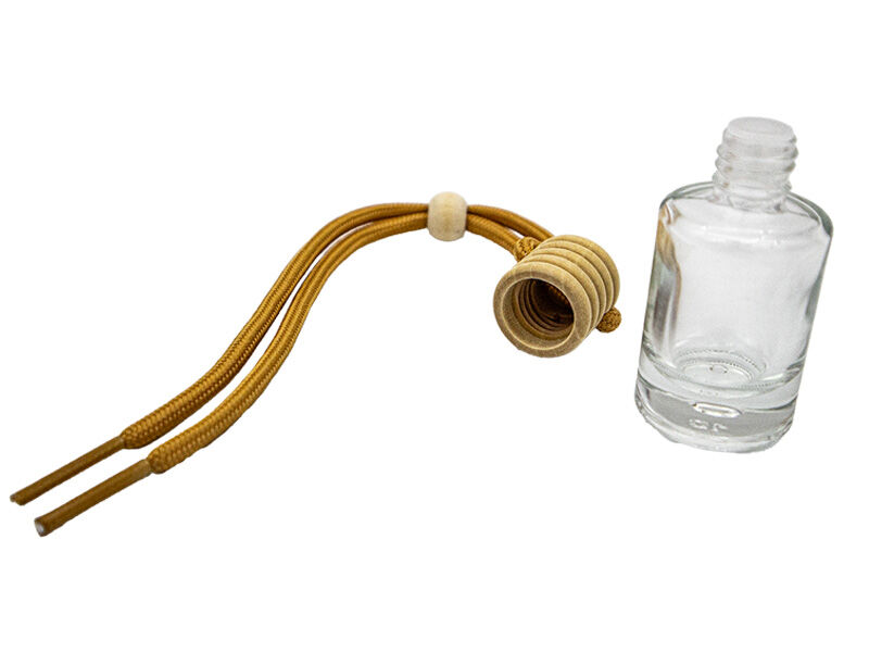 Cam Oto Kokusu Şişesi 10 ml Ahşap Kapaklı 10 Adet - 4