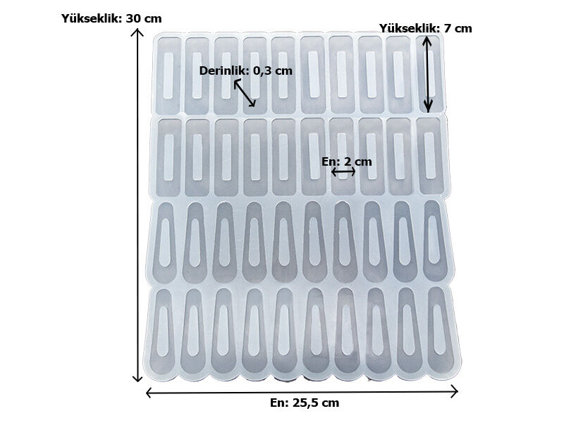 Çoklu Ortası Boş Model Toka Epoksi Reçine Kalıbı EPK-811 - 2