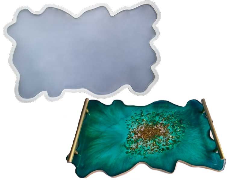 Düzensiz Dikdörtgen Tepsi Epoksi Reçine Kalıbı EPK-555 - 1
