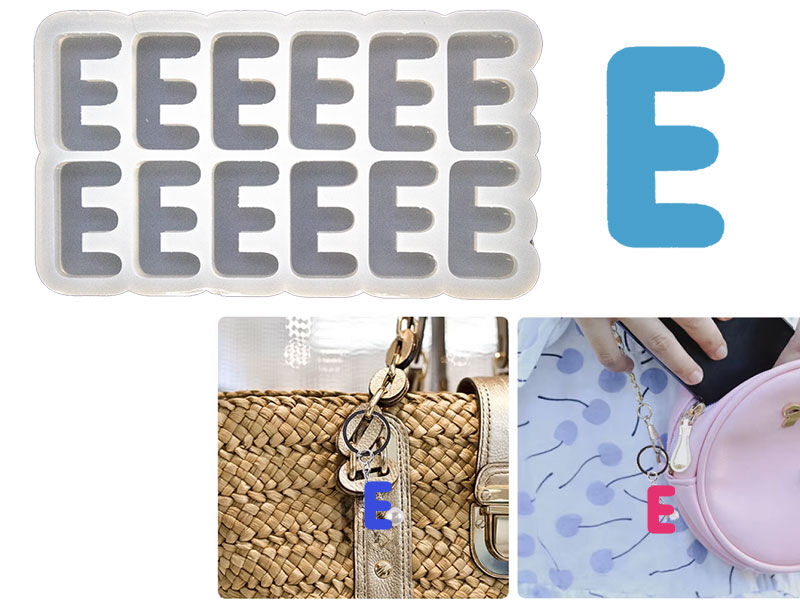 E Harfi 12'lu Bubble Alfabe Epoksi Reçine Kalıbı EPK-738 - 1