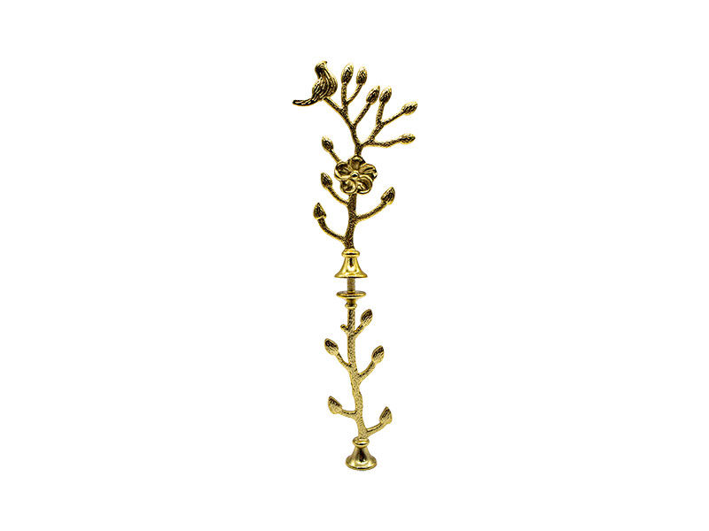 Epoksi Dalda Kuş Model Kek Standı Demiri Gold - 3