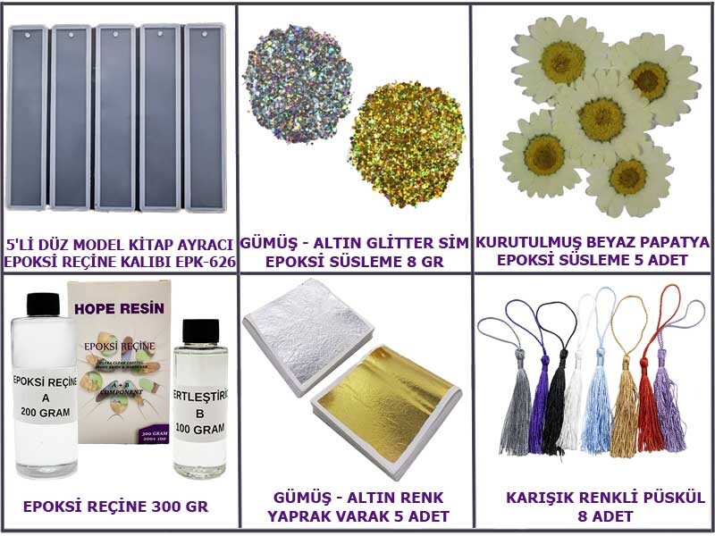 Epoksi Kitap Ayracı Yapım Seti - Kimyacınız