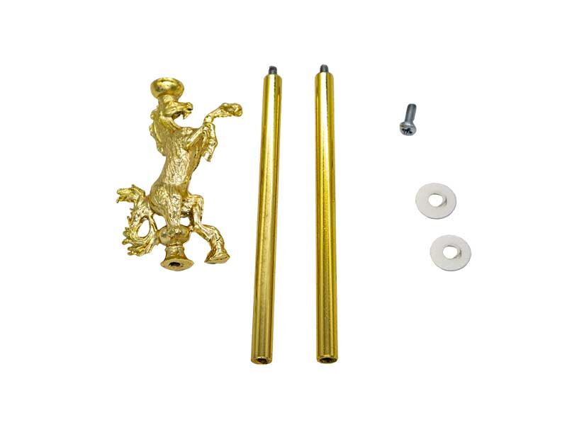 Epoksi Reçine Büyük At Kek Standı Demiri - Aparatı Gold - 2