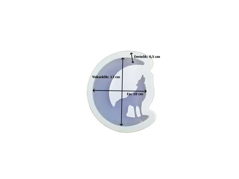 Epoksi Reçine Kurtlu Duvar Deseni Silikon Kalıbı EPK-365 - 2