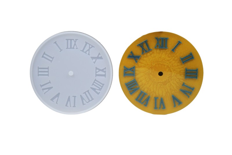 Kimyacınız - Epoksi Reçine Roma Rakamlı Saat Silikon Kalıbı EPK-76