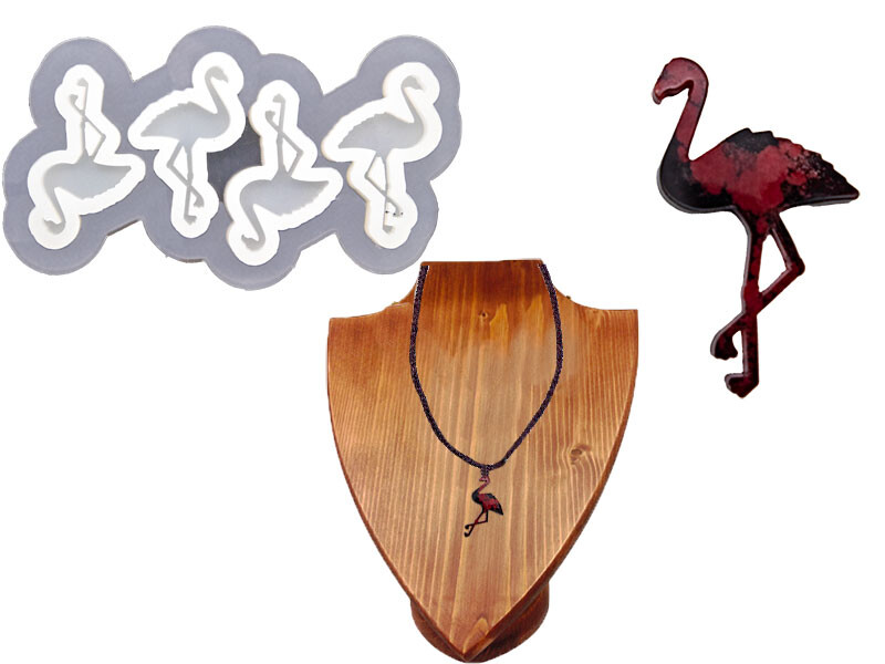 Flamingo 4 lü Kolye Epoksi Kalıbı EPK-798 - Kimyacınız