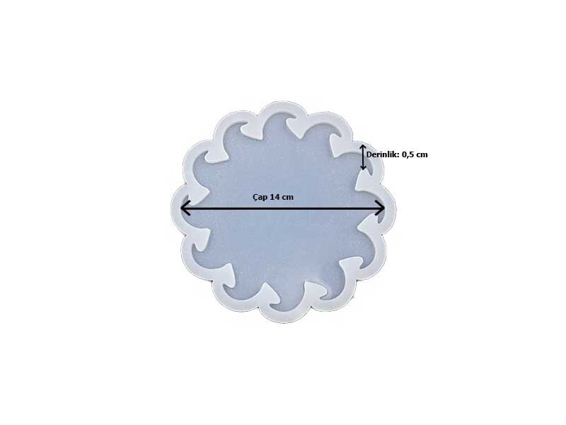 Güneş Model Bardak Altlığı Epoksi Kalıbı EPK-460 - 2