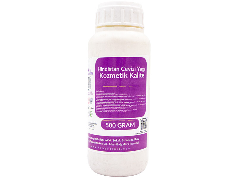 Hindistan Cevizi Yağı Kozmetik Kalite 500 GR - Kimyacınız