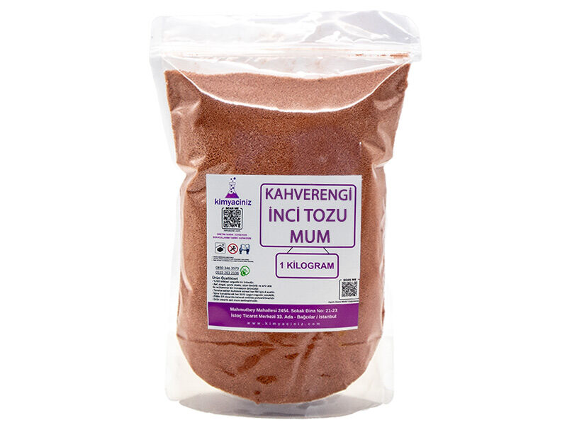 İnci Tozu Mum Kahverengi 1 KG - 1