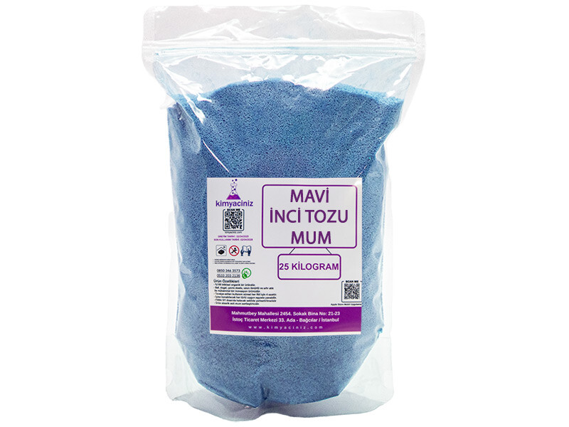 İnci Tozu Mum Mavi 25 KG - Kimyacınız
