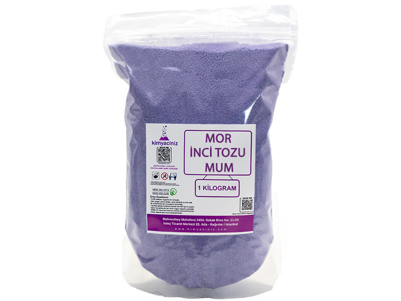 İnci Tozu Mum Mor 1 KG - Kimyacınız