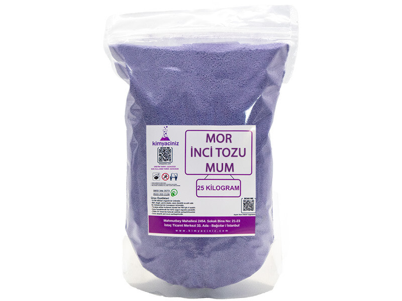 İnci Tozu Mum Mor 25 KG - Kimyacınız