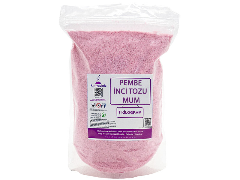 İnci Tozu Mum Pembe 1 KG - Kimyacınız