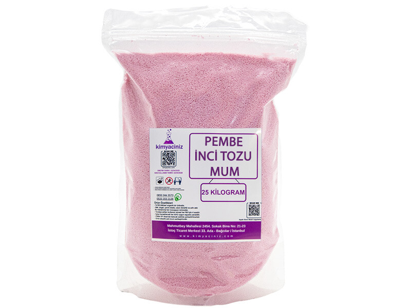İnci Tozu Mum Pembe 25 KG - Kimyacınız