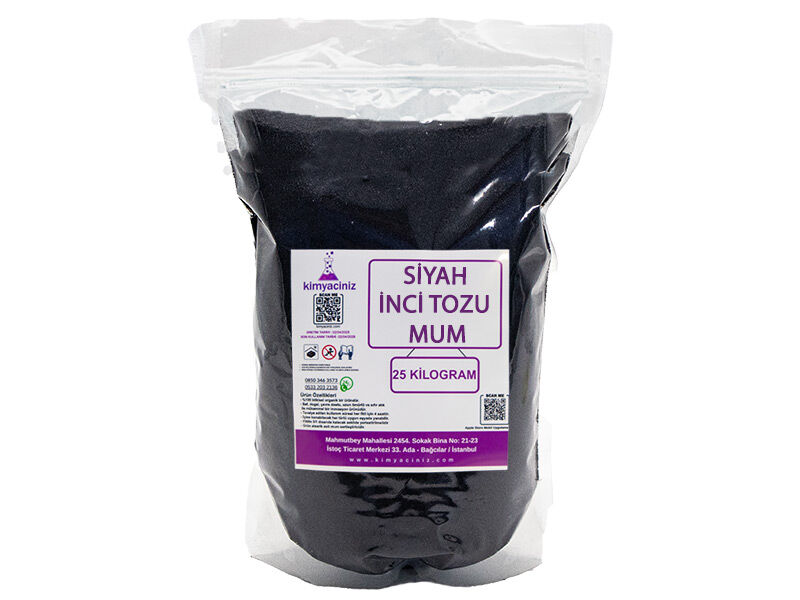 İnci Tozu Mum Siyah 25 KG - 1