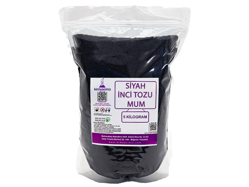 İnci Tozu Mum Siyah 5 KG - 1