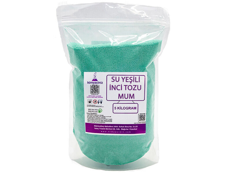İnci Tozu Mum Su Yeşili 5 KG - 1