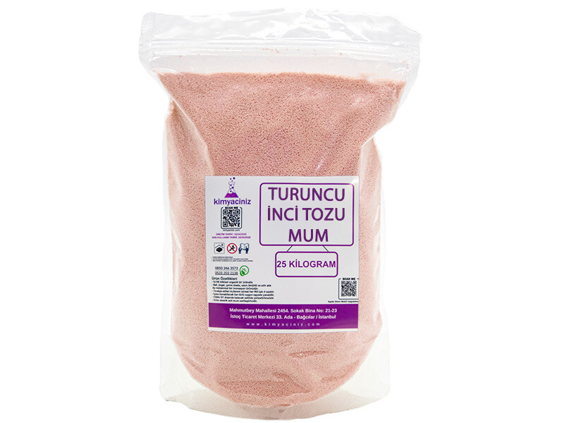 İnci Tozu Mum Turuncu 25 KG - Kimyacınız