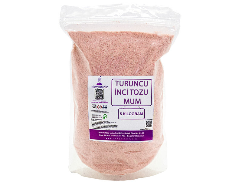 İnci Tozu Mum Turuncu 5 KG - Kimyacınız