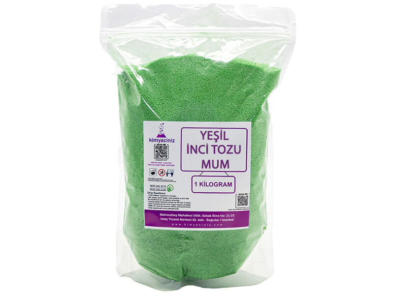 İnci Tozu Mum Yeşil 1 KG - 1