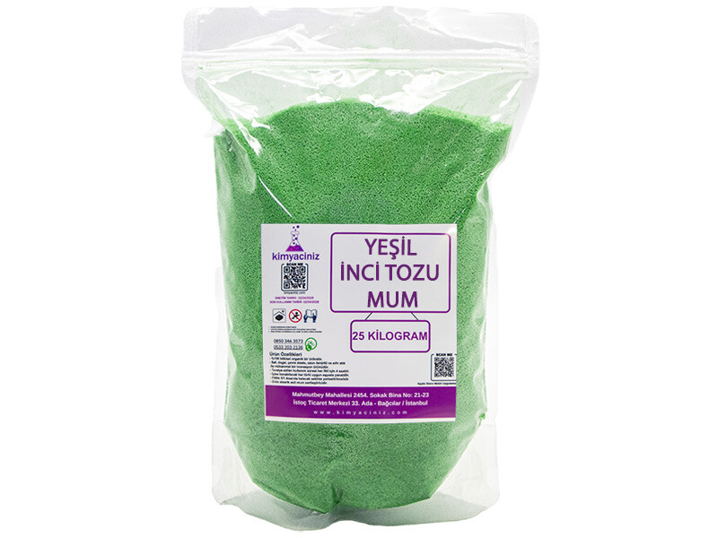 İnci Tozu Mum Yeşil 25 KG - Kimyacınız
