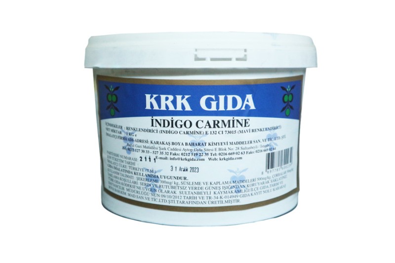 Kimyacınız - İndigo Carmine E132 Koyu Mavi Gıda Boyası - Renklendirici 1 KG