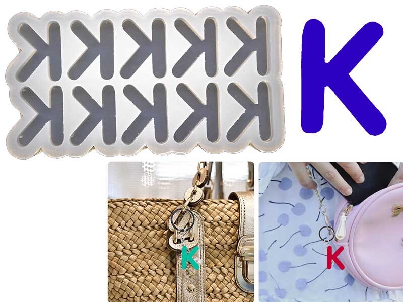 K Harfi 10'lu Bubble Alfabe Epoksi Reçine Kalıbı EPK-744 - Kimyacınız