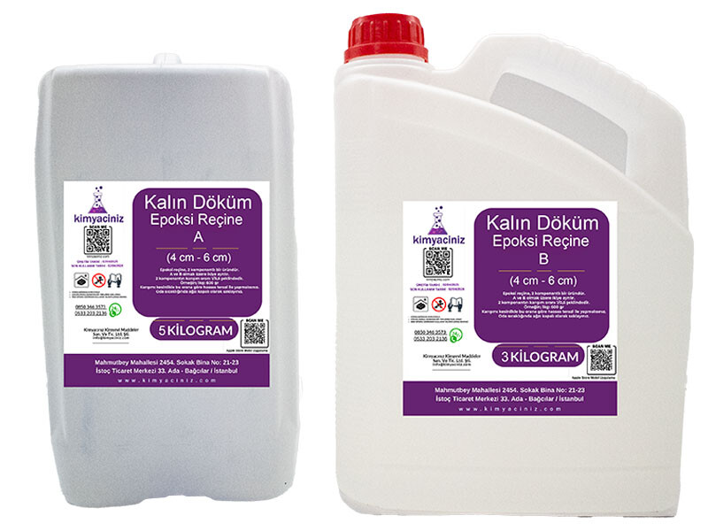 Kalın Döküm Epoksi Reçine 8 KG - Kimyacınız