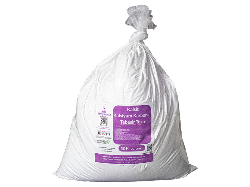 Kalsit - Kalsiyum Karbonat - Tebeşir Tozu 10 KG - Kimyacınız