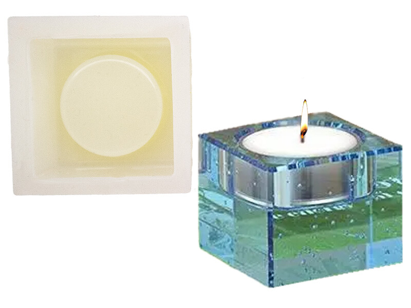Kare Tealight Mum Kabı Epoksi Kalıbı EPK-781 - Kimyacınız