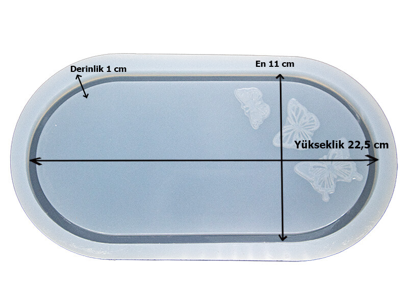 Kelebek Motifli Terrazo Tabanlık Epoksi Kalıbı EPK-878 - 2