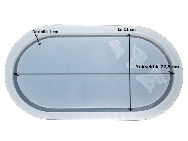 Kelebek Motifli Terrazo Tabanlık Epoksi Kalıbı EPK-878 - 2