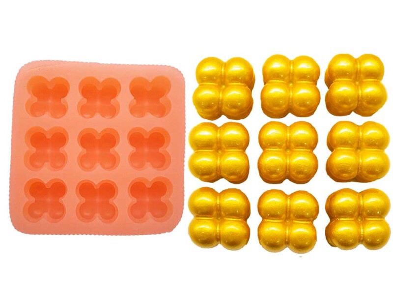 Küçük 9'lu Bubble Silikon Mum Kalıbı M-185 - 5