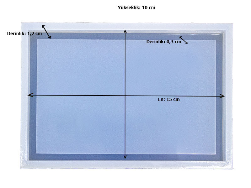 Küçük Dikdörtgen Terrazo Tabanlık Epoksi Kalıbı EPK-661 - 2