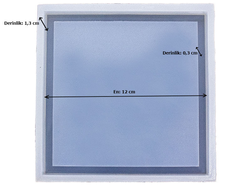 Küçük Kare Terrazo Tabanlık Epoksi Reçine Kalıbı EPK-658 - 2