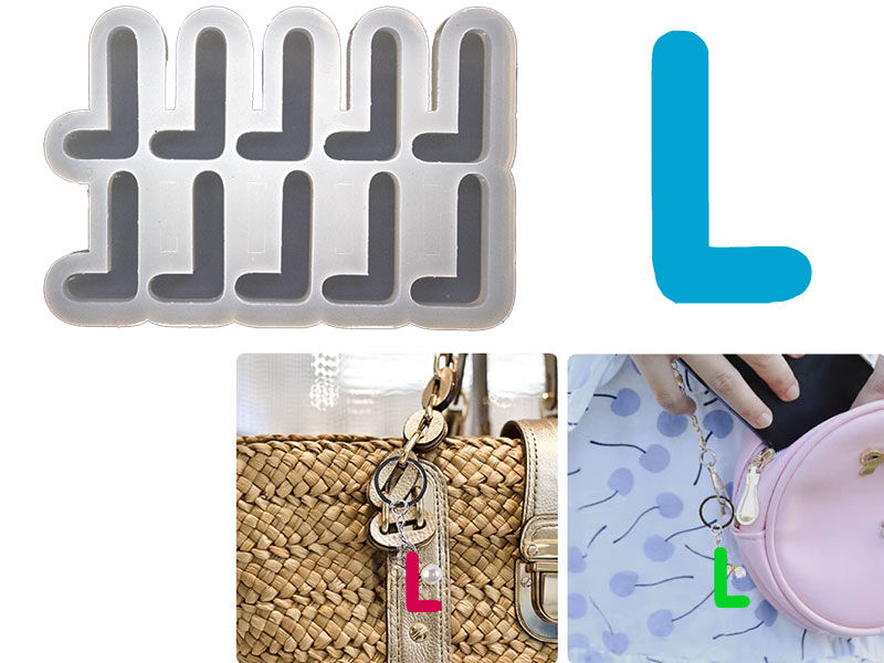 L Harfi 10'lu Bubble Alfabe Epoksi Reçine Kalıbı EPK-745 - 1