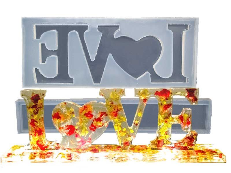 Love Işıklı Masa Süsü Epoksi Kalıbı EPK-800 - 1