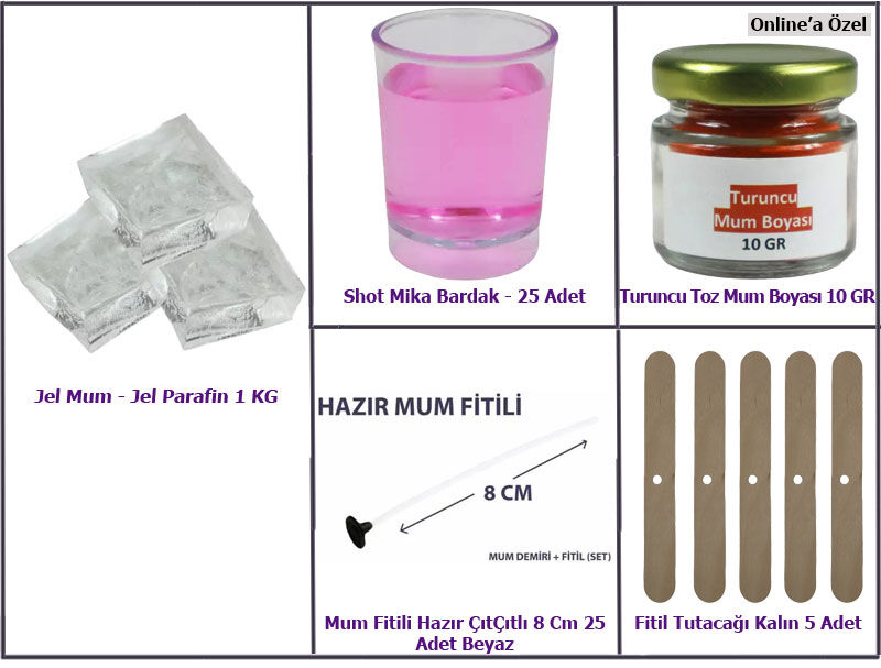 Mika Bardakta Jel Mum Yapım Seti - 1