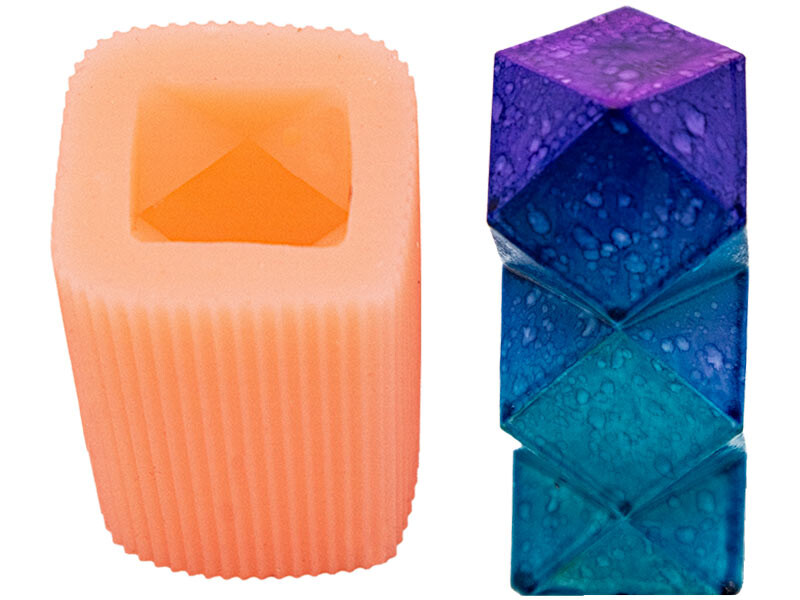 Mini Geometrik Silikon Mum Kalıbı M-280 - Kimyacınız