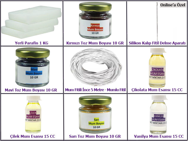 Mini Paket Parafin Mum Yapım Seti - 1