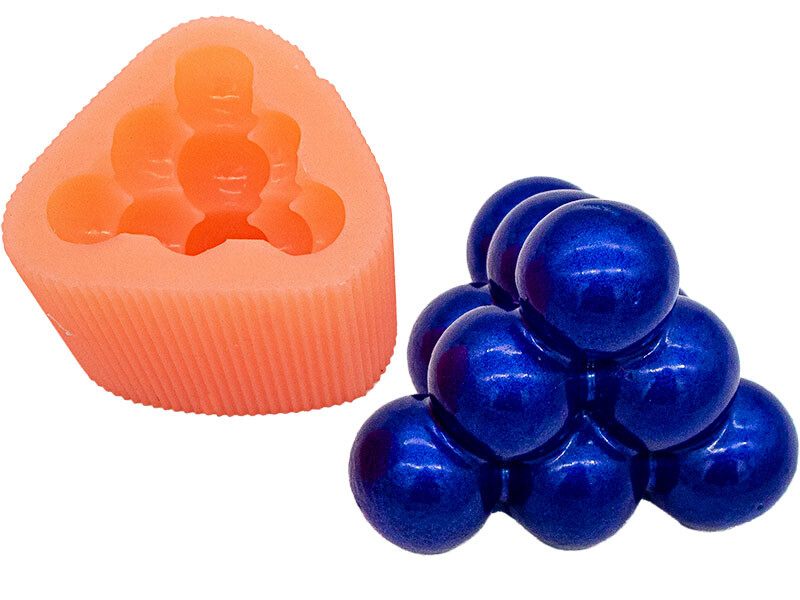 Mini Piramit Bubble Silikon Mum Kalıbı M-282 - Kimyacınız