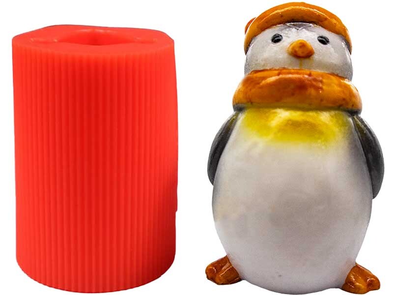 Noel Konseptli Penguen Silikon Mum Kalıbı M-20 - Kimyacınız