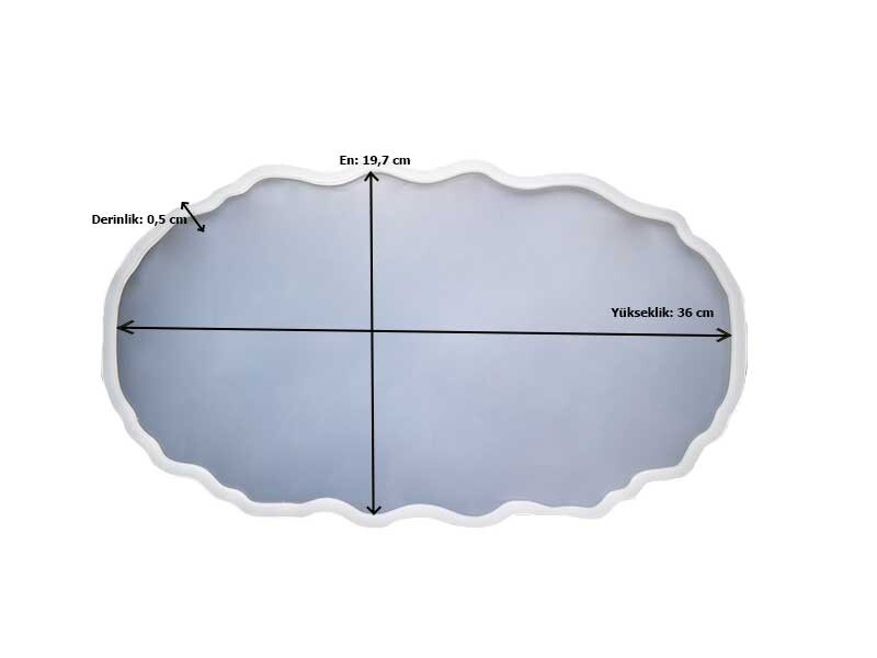 Oval Dalgalı Büyük Boy Tepsi Epoksi Kalıbı EPK-618 - 2